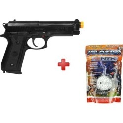 Pistola Airsoft Taurus Spring PT92 + BBs Nautika Velozter 2000un 0.12g - Unissex