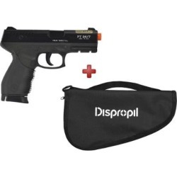 Pistola Airsoft Spring Cybergun Taurus Black 247 + Capa Simples - Unissex