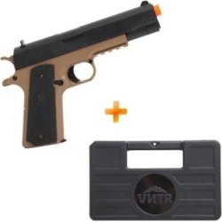 Pistola de Airsoft Spring Colt 1911 A1 TAN Cybergun + Maleta - Unissex