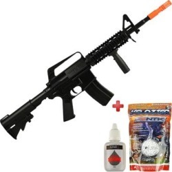 Rifle Airsoft Spring Vigor M16 RIS Black + BBs Velozter 0.12g 2000un + Óleo Silicone - Unissex