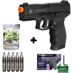 Pistola de Airsoft Gas CO2 Cybergun Taurus 24/7 Slide Metal GNB 6mm + 5 Co2 + Bbs 0.25g - Masculino