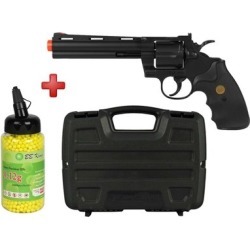 Revólver Airsoft Spring UHC UA-938B Black Edition - Unissex