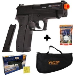 Pistola De Airsoft Spring Sig Sauer P226 Cybergun 6Mm Polímero + Maleta + Bbs 0.12G - Unissex