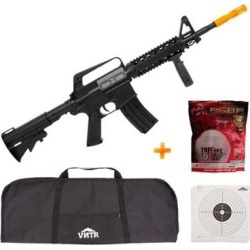 Rifle de Airsoft Spring VG M16 RIS 8905A 160 Fps Vigor + 5000 Bbs + Capa + Alvos - Unissex