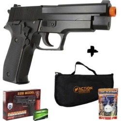 Pistola Airsoft Spring Sig Sauer P226 Kwc 6mm + Capa + Bbs 0.12g - Masculino