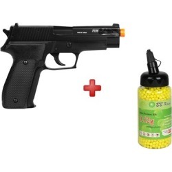 Pistola Airsoft Spring Sig Sauer P226 Slide Metal + BBs BB King 0.12g - Unissex