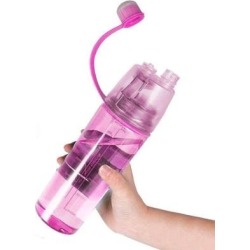 Garrafa de Hidratação e Spray 2 em 1 Pulverizador 600 mL - Unissex