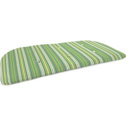 Sunbrella Classic Tufted Swing/Bench Cushion, in Light Green Stripe