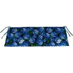 Outdoor Swing / Bench Cushion, 41" x 17" x 3", in Midnight Hydrangea