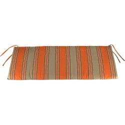 60" x 16 1/2" Sunbrella Classic Outdoor Bench Cushion, Poppy Stripe