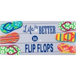 Life Is Better in Flip Flops Sassafras Switch Mat