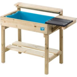 Wooden Mud Station with Stainless Steel Pots
