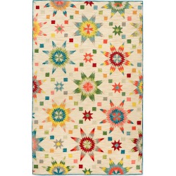 Spring Star Performance Folk Art Rug, 5' x 7'6"