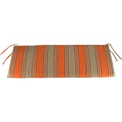 54" x 18.5" Sunbrella Classic Outdoor Bench Cushion, Poppy Stripe