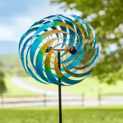 Blue Vortex Metal Wind Spinner