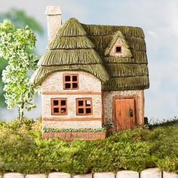 Miniature Fairy Garden Solar Two-Story Cottage