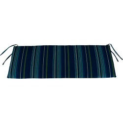 57" x 18.75" Sunbrella Classic Outdoor Bench Cushion, Navy Stripe