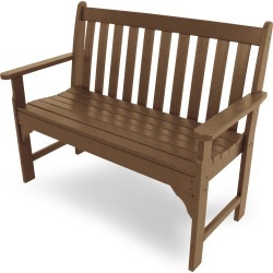 4' POLYWOOD Outdoor Bench, in Teak