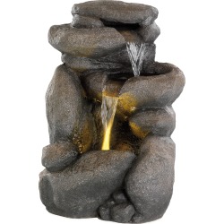 Lighted River Rock Water Fountain