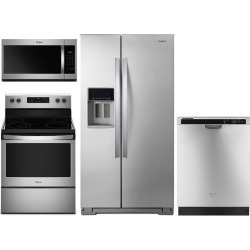 Whirlpool 4 Piece Electric Kitchen Appliance Package with Counter.