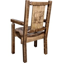 Captain's Dining Room Chair with Laser Engraved Bear - Homestead