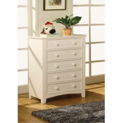 White 5-Drawer Chest of Drawers