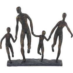 Family of Four Holding Hands Sculpture