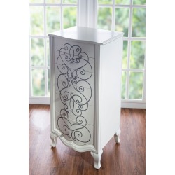 Warm Vanilla Jewelry Armoire - Clara