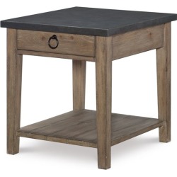 Modern Metal Top End Table - Monteverdi