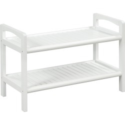 White Solid Wood Large Bench - Abingdon