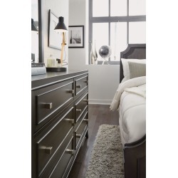 Classic Contemporary Gray 4 Piece King Bedroom Set - 5th Avenue