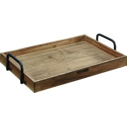 Magnolia Home Furniture Pine Breakfast Tray with Black Handles