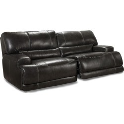 Gray Leather-Match Power Reclining Living Room Set - Stampede