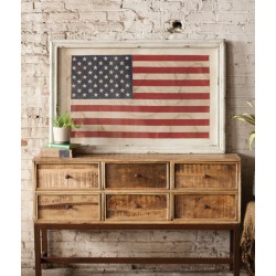 Large Framed American Flag
