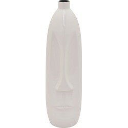 White Ceramic Vase with Hidden Face