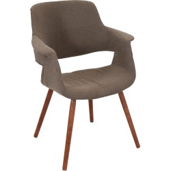 Medium Brown Mid Century Modern Accent Chair - Vintage Flair