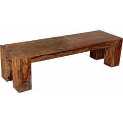 Natural Sheesham Dining Room Bench - Buffalo