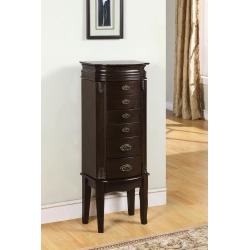 Espresso Jewelry Armoire, Italian Influenced