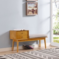 Light Brown Entryway Bench - Landon