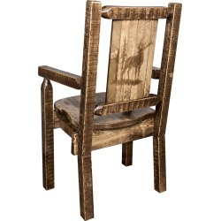 Captain's Dining Room Chair with Laser Engraved Elk - Homestead