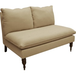 Linen Sandstone Armless Loveseat