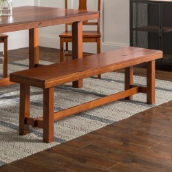 Rustic Brown Dining Bench