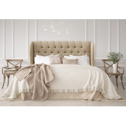California King Sandstone Curved Headboard