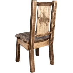 Rustic Laser Engraved Bronc Dining Chair - Homestead