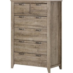 Weathered Oak Chest of Drawers - Lionel