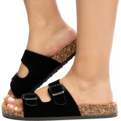 Glory-188 Sandals Black Nubuck