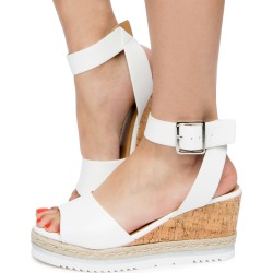FD JUNIOR-S ONE BAND ANKLE STRAP SANDALS WHITE
