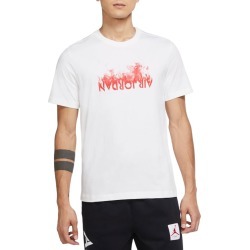 AJ4 Graphic T-Shirt White/University Red