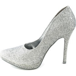 Womens 084 High Heel Pump Silver Glitter