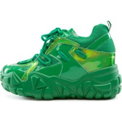 Persimmon-01 Wedge Sneakers Green